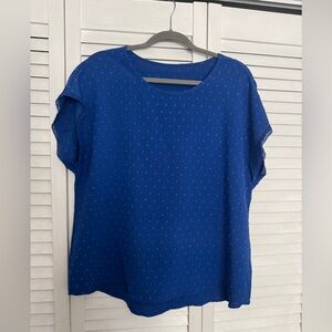 Swiss Dot Drop Shoulder Blouse